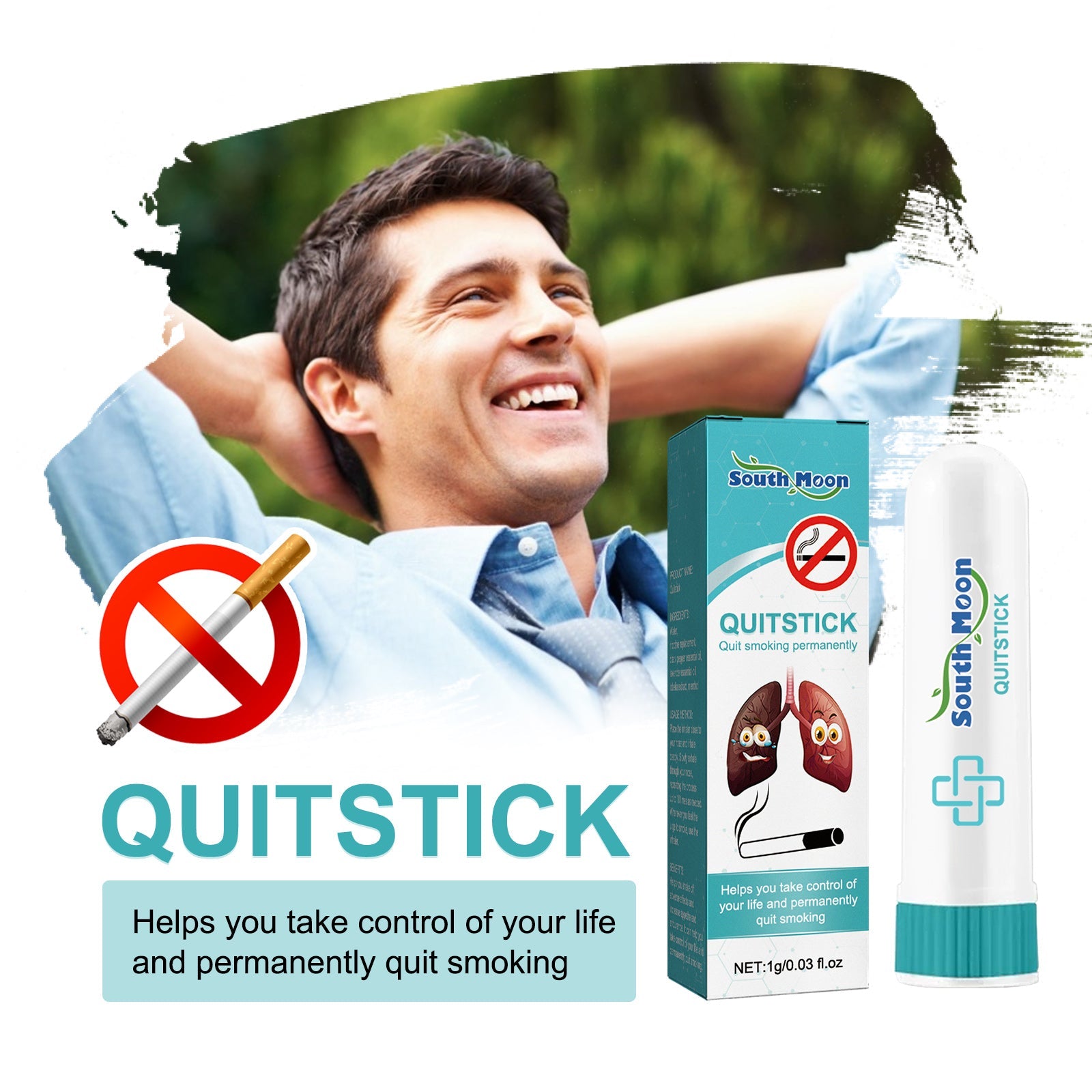 Quit Stick, Relieve Nasal Congestion And Discomfort Nasal Cleaning Repair Body Care Stick - Korvel