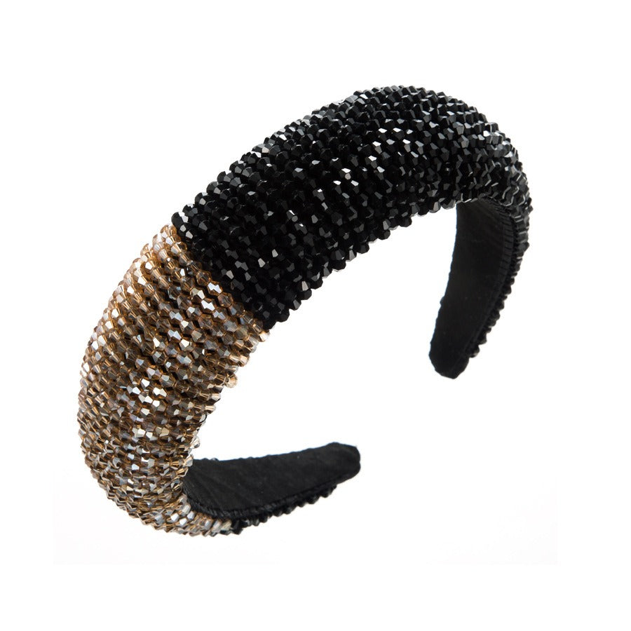 Luxury Crystal Hairband Women Hair Accessories Jewelry Baroque Padded Head Band Rhinestone Headband - Korvel
