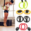 2Pcs High Quality Heavy Duty ABS Plastic 28mm Exercise Fitness Gymnastic Rings With Foam Handle Gym Exercise Crossfit Pull Ups A - Korvel