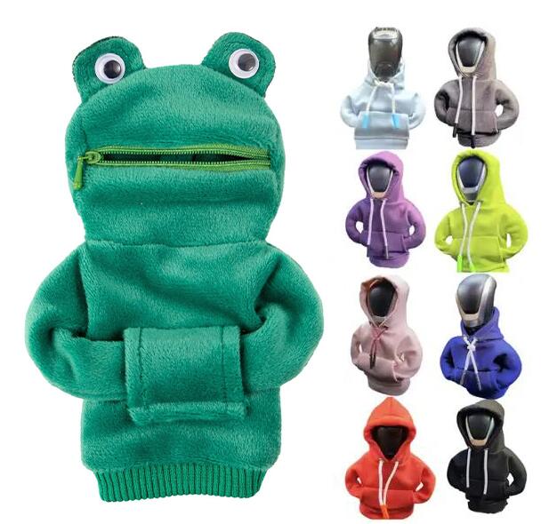 Automotive Interior Accessories Fashionable Hooded Shirt Shift Knobs Mini Hoodie Car Gear Shift Cover - Korvel