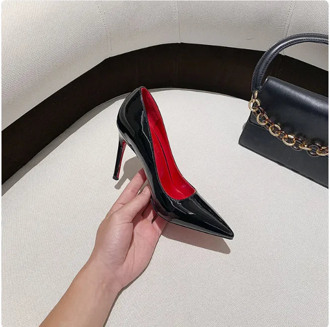 Elegant Red Bottom Pointed Heels for Women