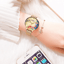 Montre Élégante pour Femme avec Motifs de Découpage Floral