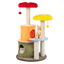 43-Inch Multicolor Cat Tree with 2 Condos and Padded Platforms