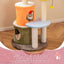 43-Inch Multicolor Cat Tree with 2 Condos and Padded Platforms