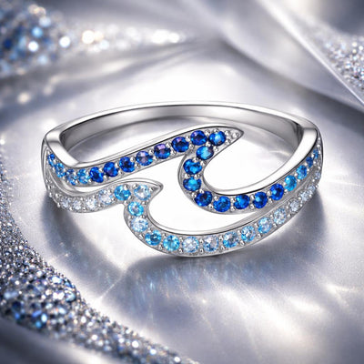 Elegant 925 Sterling Silver White Gold Plated CZ Ring for Women
