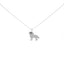Collar de colgante de labrador retriever de plata esterlina .925 con diamantes