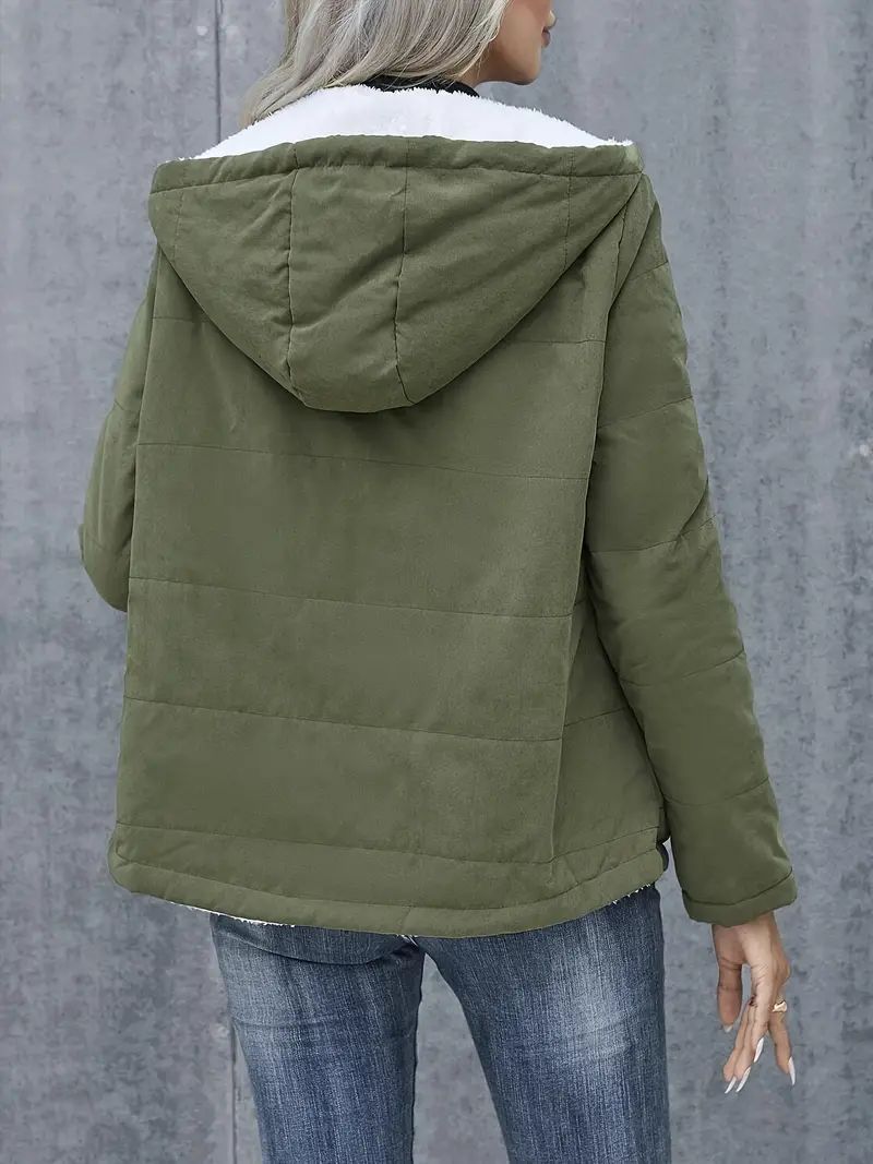 Manteau à capuche doublé en polaire - Parka d'hiver élégante pour femmes
