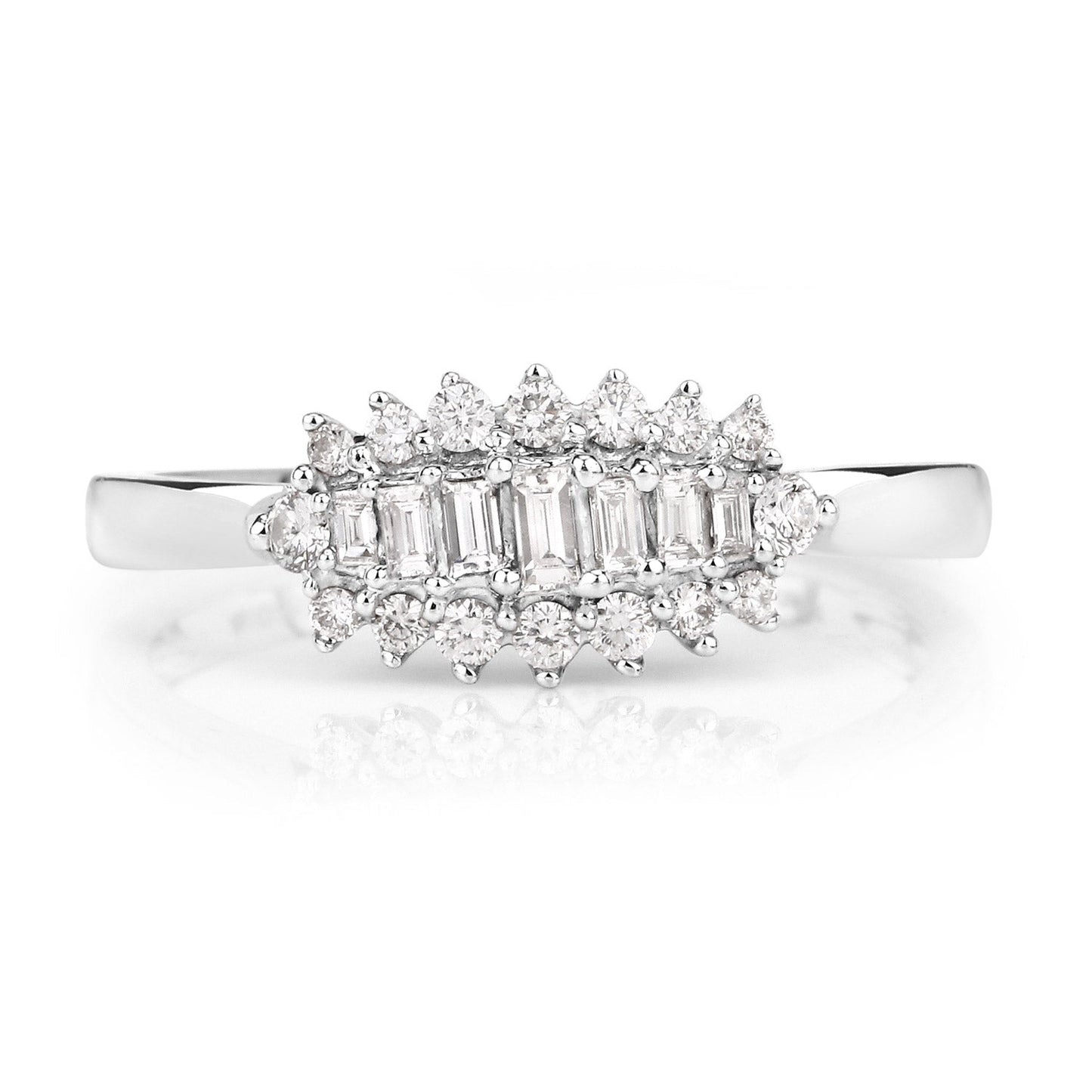 Anillo de Compromiso de Diamante Blanco de 0.37 Quilates en Oro Blanco de 14K