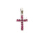 .21ct Colgante de Cruz de Rubí en Oro Blanco de 10KT