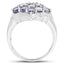 Anillo de Compromiso de Iolita Genuina de 2.38 Quilates en Plata Esterlina .925