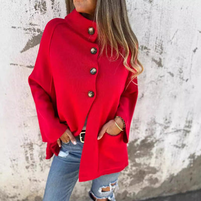 Elegant Single Breasted Knitted Wrap Coat for Women