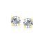 Boucles d'oreilles en or jaune 14k avec zircon cubique facetté
