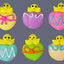 Edible Royal Icing Chicks in Shell Charms - Assorted Colors