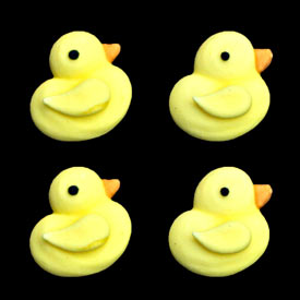 Edible Tiny Baby Ducks - Yellow Royal Icing Decorations