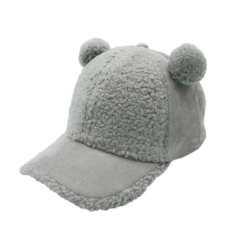 Fashionable Baby Baseball Cap - Velvet Hat for Kids 2-5Y