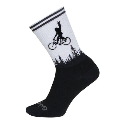 Sockguy Squatchit Crew Socks - Black/White, Size 9-13