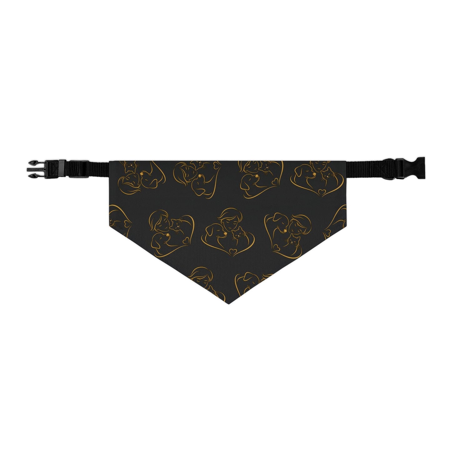 Love Line Art Dog Bandana – Elegant Pet Accessory