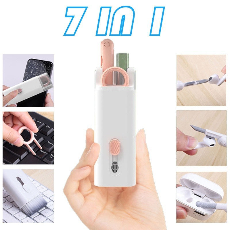 7 in 1 Multifunctional Cleaning Kit Keyboard Cell Phone Screen Cleaning Artifact Bluetooth Headset Mini Cleaning Pen - Korvel
