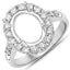 0.60 Carat Genuine White Diamond 14K White Gold Semi Mount Engagement Ring