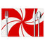 Christmas placemat red candy striped printed table mat holiday table decoration insulated mat coaster - Korvel