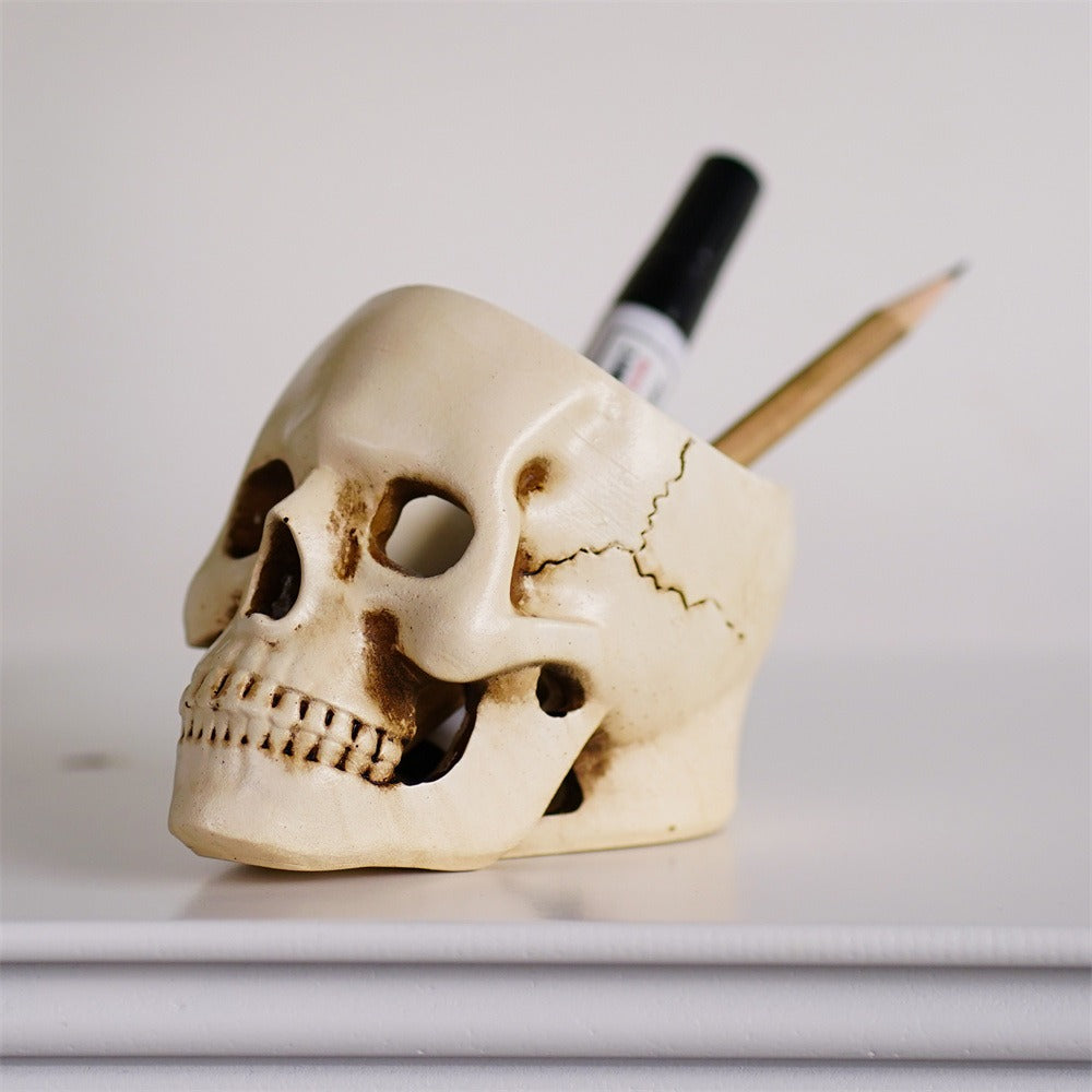 Hollow skull candle holder desktop storage ornament - Korvel