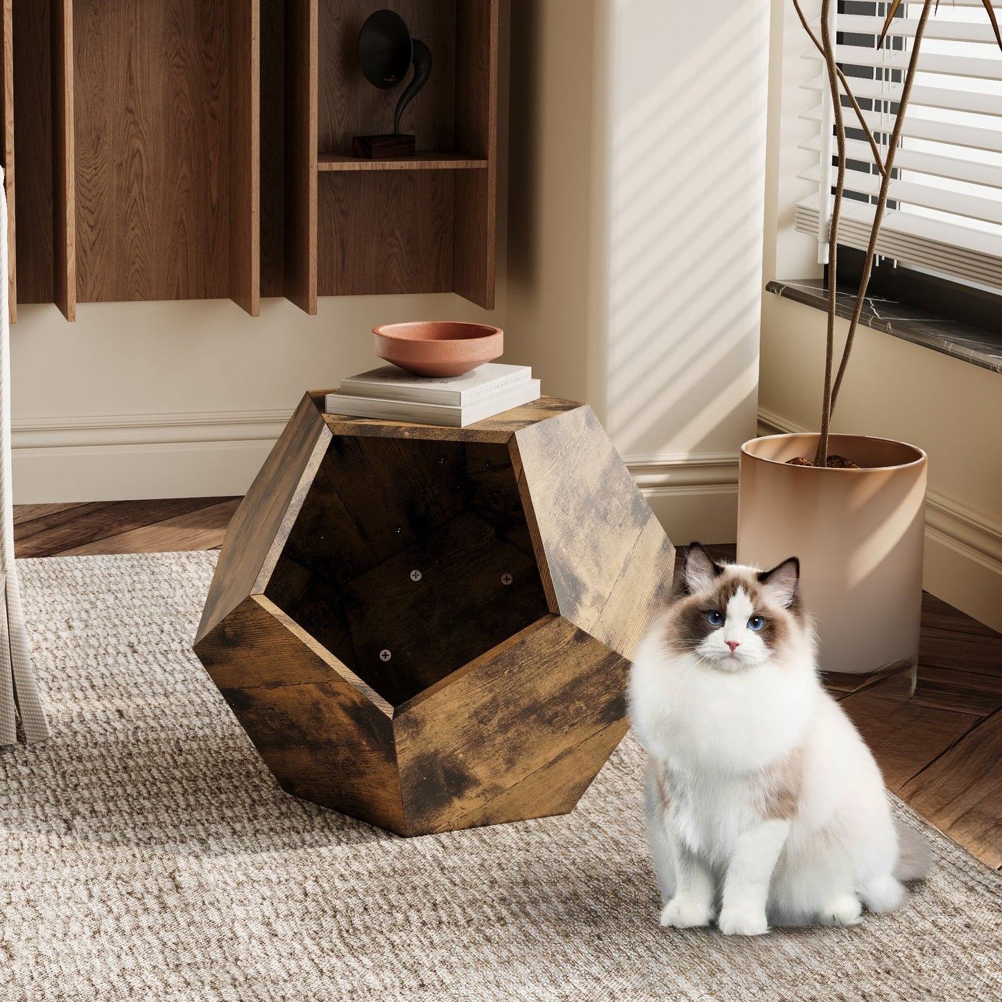Table d'appoint moderne pour chat de 25,98'' - Mobilier MDF multi-usages