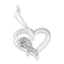 Boucles d'oreilles pendantes en argent sterling en forme de cœur avec diamants