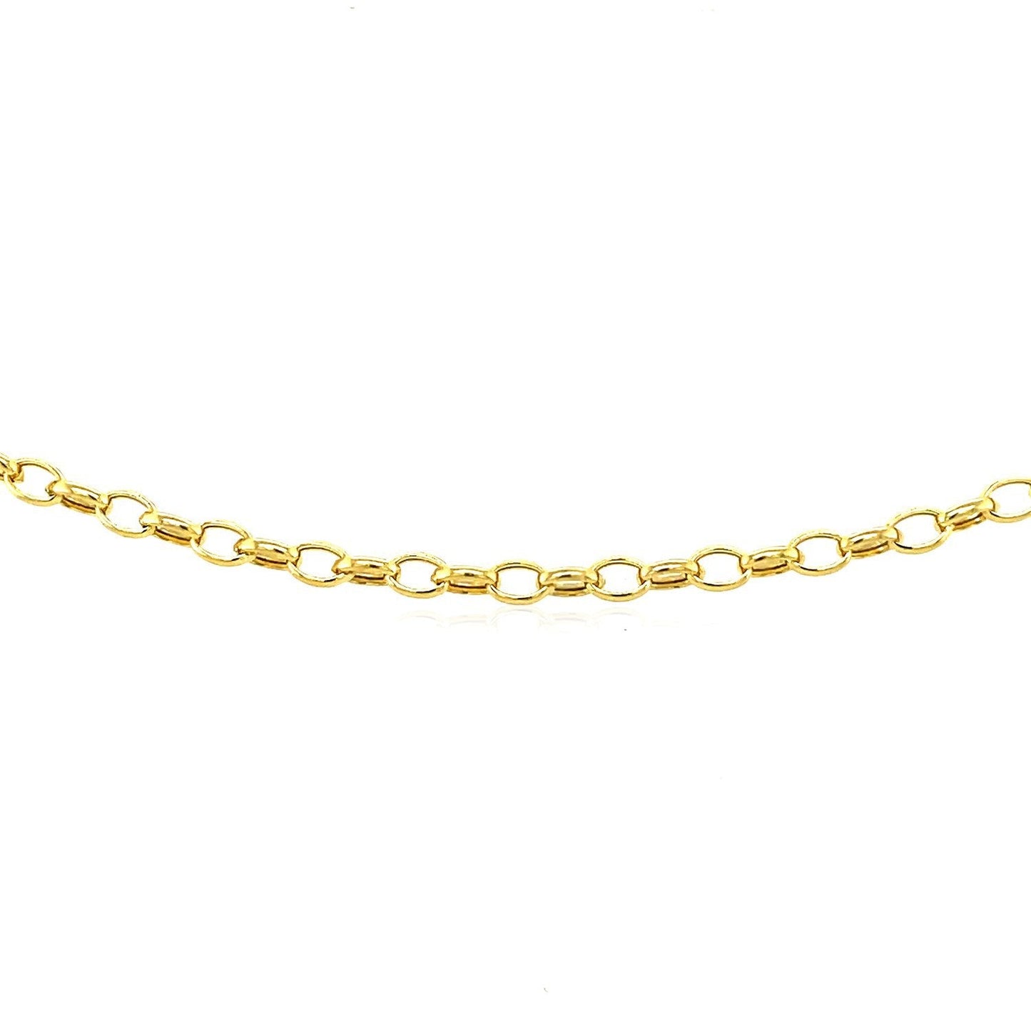 Cadena Ovalada Rolo de Oro Amarillo de 14k de 3.2mm
