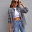 Veste Chemise Déchirée Fashion pour Femmes - Haut Décontracté Automne & Printemps