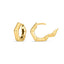 Aros Huggie de Bambú en Oro Amarillo de 14k