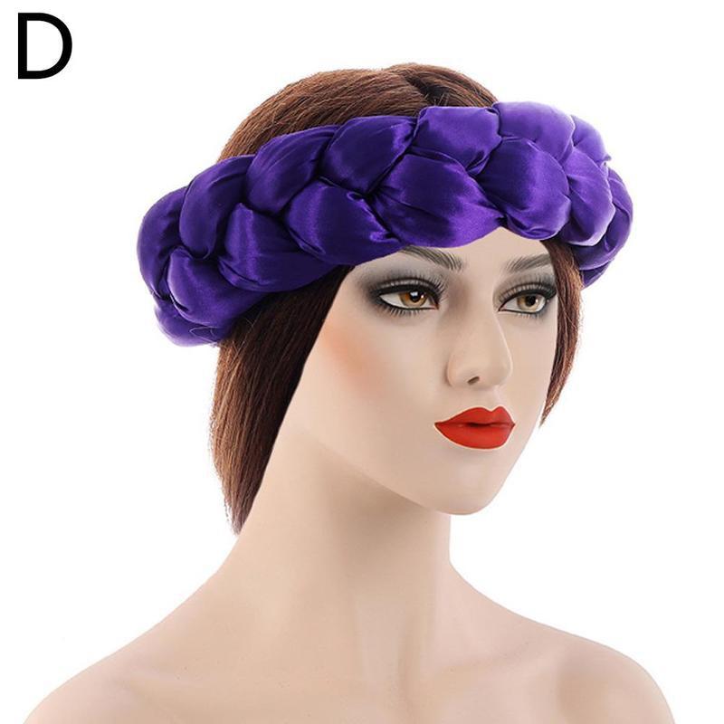 New Fashion Candy Color Women Braids Headbands Elastic Headwear Hair African Female Turban Bands Accessories Bandana Bandag L8y4 - Korvel