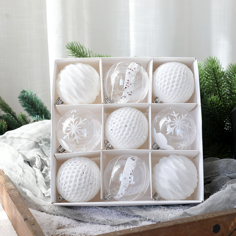 Christmas Ball Set Gift Box Christmas Painting Gift Pack Ball Christmas Tree Decoration Pendant - Korvel