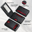 Carbon fiber patterned men's wallet wallet two fold flip card box anti-theft brush wallet magnetic suction side push card bag - Korvel