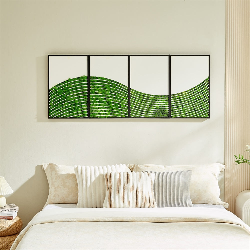 WaveMoss Metal Wall Art 4-Piece Set