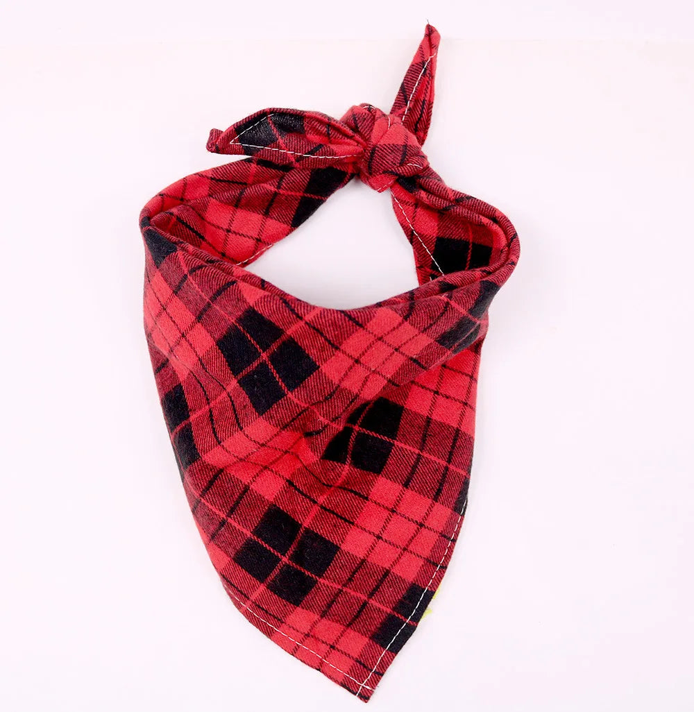 Bandanas de Perro de Cuadro de Algodón Premium - Accesorios Elegantes para Mascotas