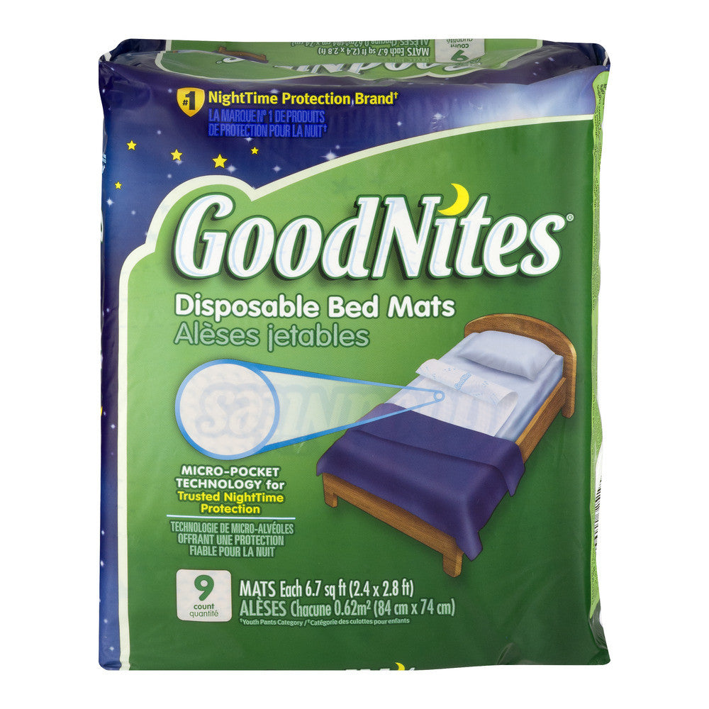 GoodNites® Disposable Bed Mats - 2.4 x 2.8 Ft