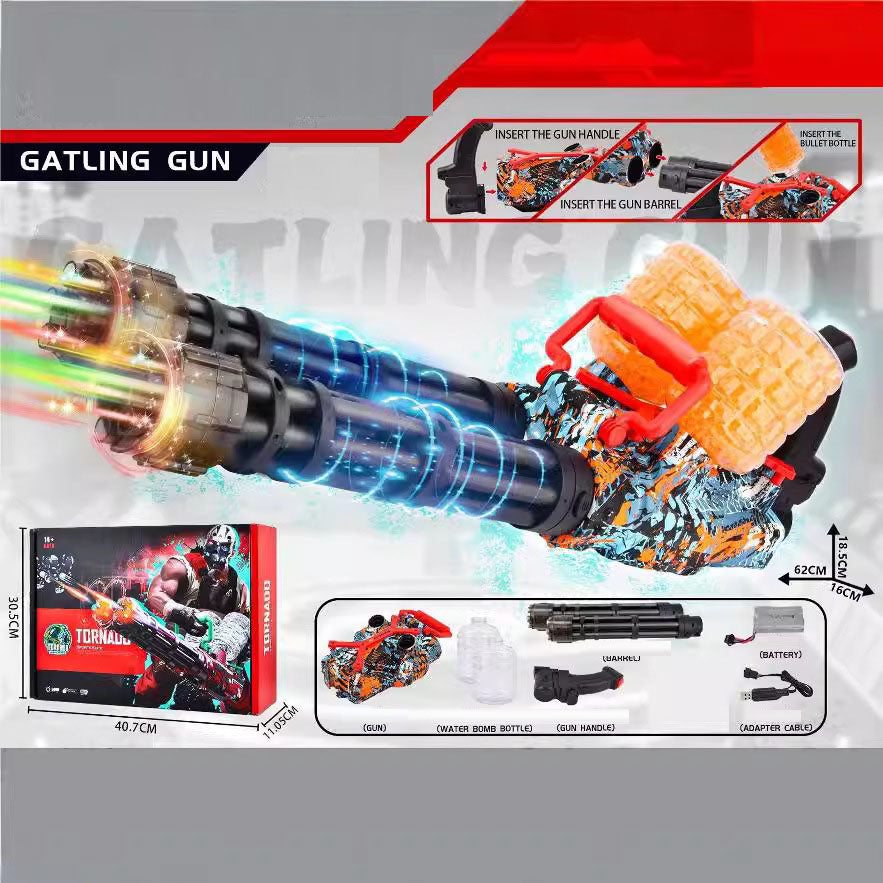 Pistolet Jouet Gatlin GelBlaster Tornado à Double Tube