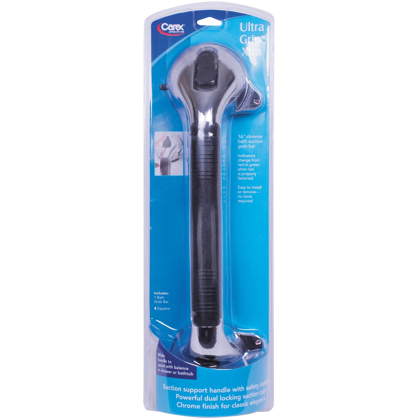 Mango de baño Carex Chrome Ultra Grip - 16"