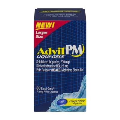 Advil PM Liqui-Gels - Analgésique et aide au sommeil nocturne