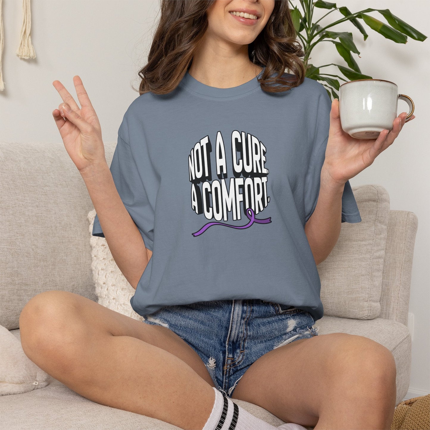 Pas un remède, un vêtement de confort - T-shirt teint en pièce