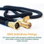 100 - ft Expandable Garden Hose with Nozzle. Light, Durable & Kink - Free for Car Wash & Outdoor Watering - Korvel