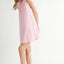 Vestido Mini A-Line de Mezcla de Lino con Ric Rac Lateral para Mujeres
