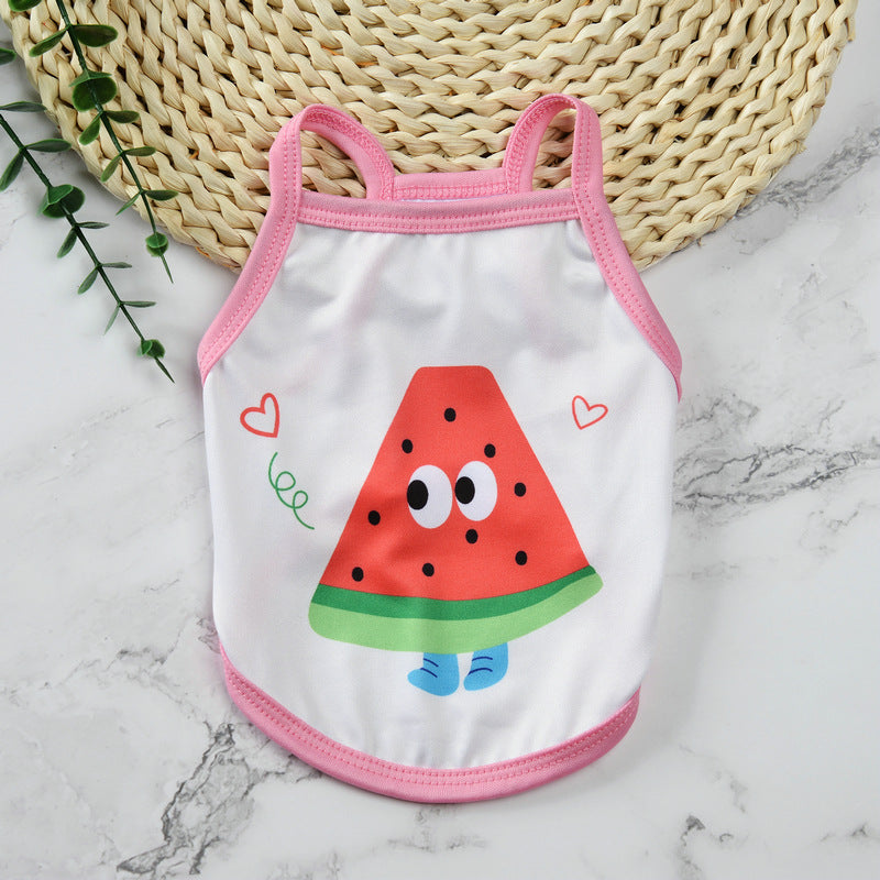 Camisoles Fruits Mignons pour Animaux - Débardeurs Respirants