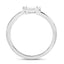 0.33 Carat White Diamond Bypass Ring in 18K White Gold