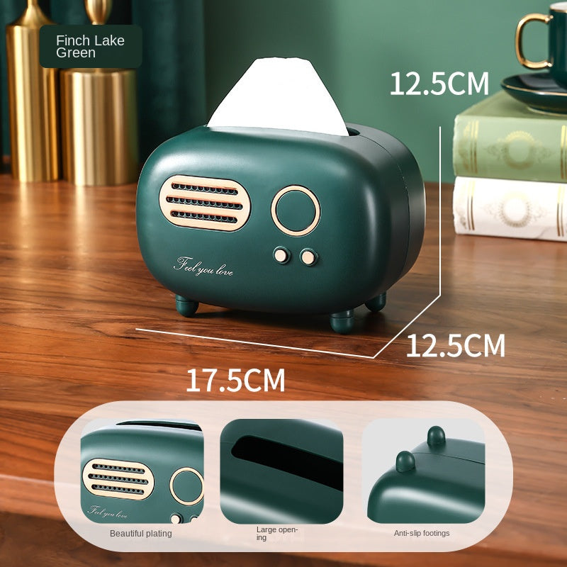 Paper towel box ABS light luxury retro style gift for living room, high-end home drawer paper towel box - Korvel