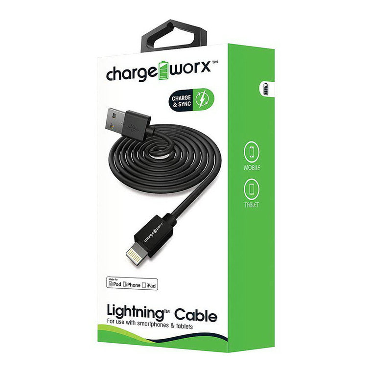 Chargeworx 3ft Lightning Sync/Charge Cable