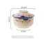 6.5 inch instant noodles bowl with cover bento box student underglaze color ceramic suit Lamian Noodles bowl canteen tableware - Korvel