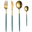 Premium Stainless Steel Cutlery Set with Gold Spray Finish