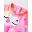 Girls' Cartoon One-Piece Swimsuit - Short Sleeves