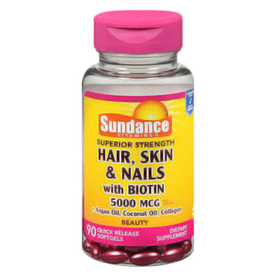 Gélules Sundance Cheveux, Peau et Ongles avec Biotine 5000 Mcg